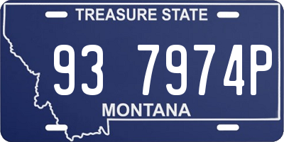 MT license plate 937974P