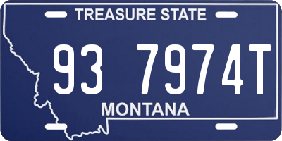 MT license plate 937974T
