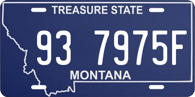 MT license plate 937975F