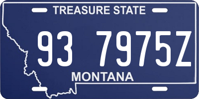 MT license plate 937975Z