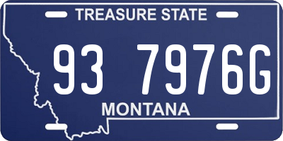 MT license plate 937976G