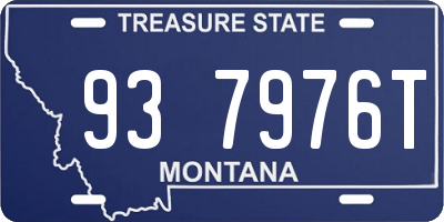 MT license plate 937976T