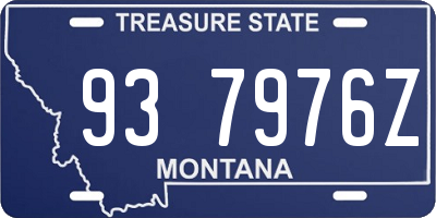 MT license plate 937976Z