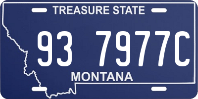MT license plate 937977C