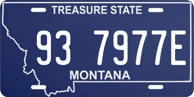 MT license plate 937977E