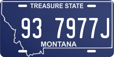 MT license plate 937977J