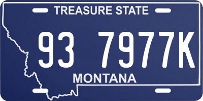 MT license plate 937977K
