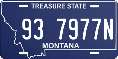 MT license plate 937977N