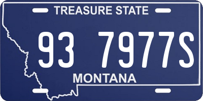 MT license plate 937977S
