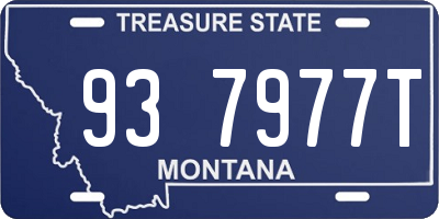 MT license plate 937977T