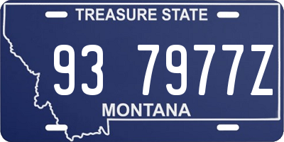 MT license plate 937977Z