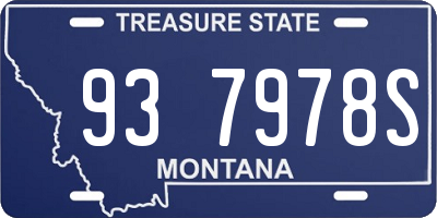 MT license plate 937978S