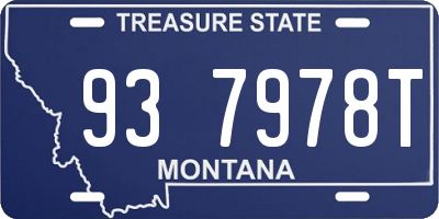 MT license plate 937978T