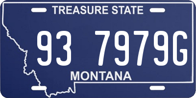 MT license plate 937979G