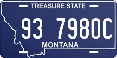 MT license plate 937980C