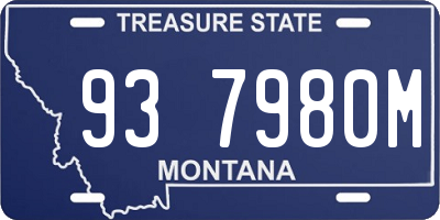 MT license plate 937980M