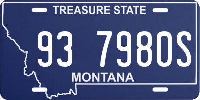 MT license plate 937980S