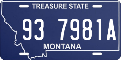 MT license plate 937981A