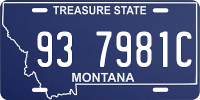 MT license plate 937981C