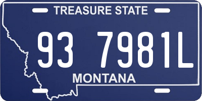 MT license plate 937981L