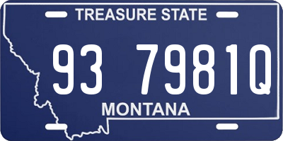MT license plate 937981Q