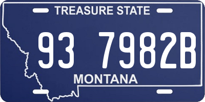 MT license plate 937982B