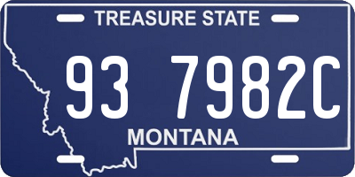 MT license plate 937982C