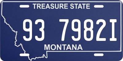 MT license plate 937982I