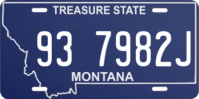 MT license plate 937982J