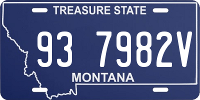MT license plate 937982V