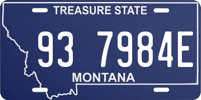 MT license plate 937984E
