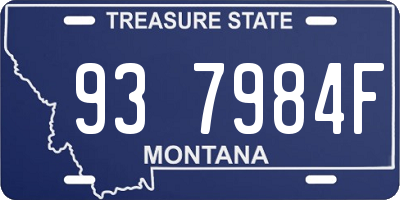 MT license plate 937984F