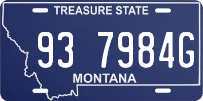 MT license plate 937984G