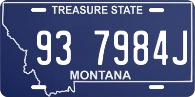 MT license plate 937984J