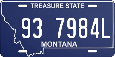 MT license plate 937984L