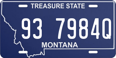 MT license plate 937984Q