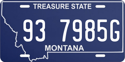 MT license plate 937985G