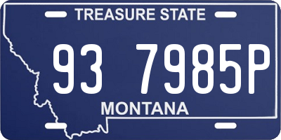 MT license plate 937985P