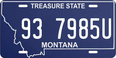 MT license plate 937985U