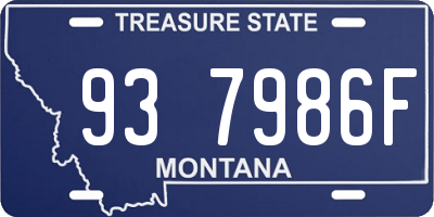 MT license plate 937986F