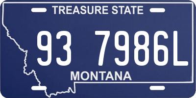MT license plate 937986L