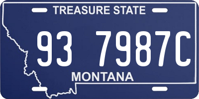 MT license plate 937987C