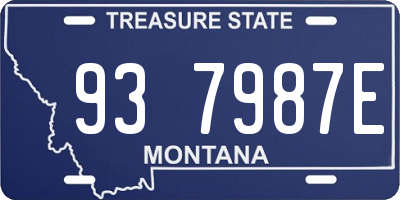 MT license plate 937987E