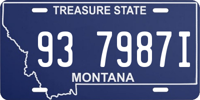 MT license plate 937987I