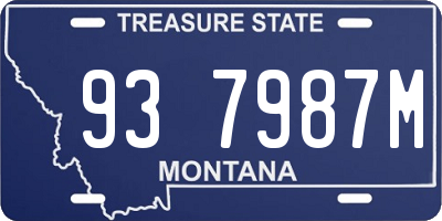 MT license plate 937987M