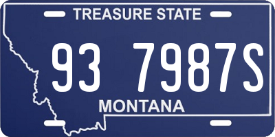 MT license plate 937987S