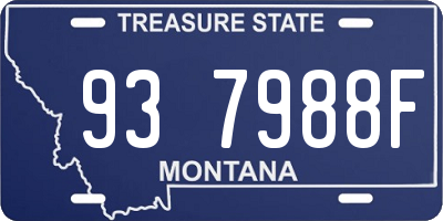 MT license plate 937988F