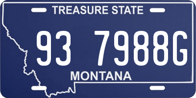 MT license plate 937988G