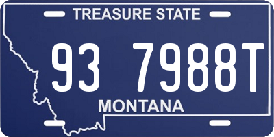 MT license plate 937988T