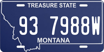 MT license plate 937988W